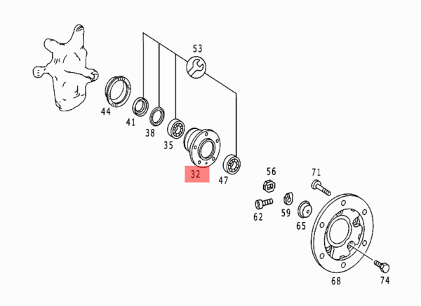 T1N 2002-2003 | 2004-2006 Genuine Mercedes Wheel Hub High Quality OEM Replacement - Image 2