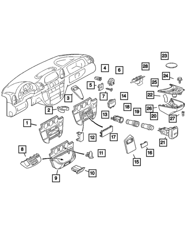 T1N 2001-2006 2=Blank Switch Covers MOPAR (5122925AA) [Pair] - Image 3