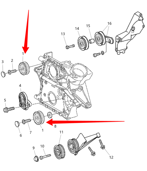 T1N 2001-2006 Sprinter Van Tension Idler Belt Pulley - Image 2