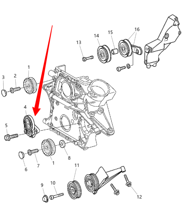 T1N 2001-2006 Sprinter Van Tension Drive Belt Pulley - Image 3